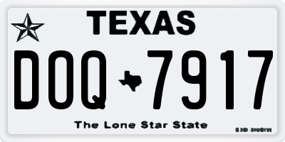 TX license plate DOQ7917