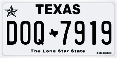 TX license plate DOQ7919