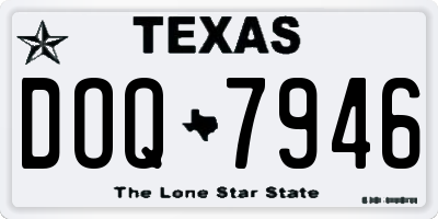 TX license plate DOQ7946