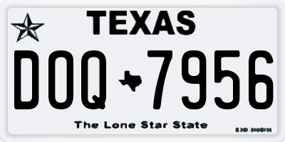 TX license plate DOQ7956