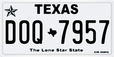 TX license plate DOQ7957