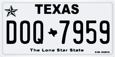 TX license plate DOQ7959