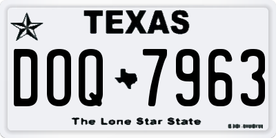 TX license plate DOQ7963