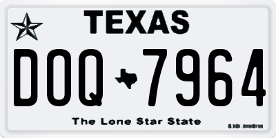 TX license plate DOQ7964