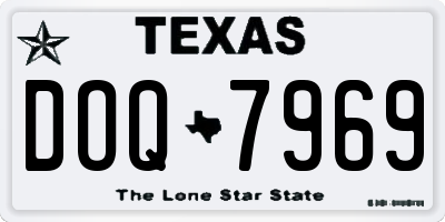 TX license plate DOQ7969
