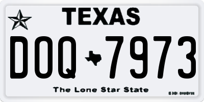 TX license plate DOQ7973