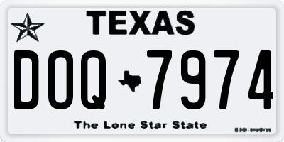 TX license plate DOQ7974