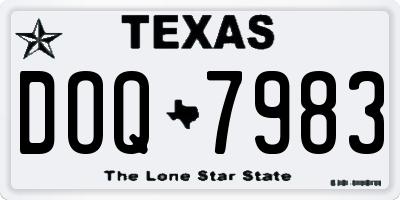 TX license plate DOQ7983