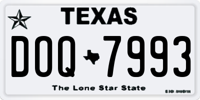 TX license plate DOQ7993