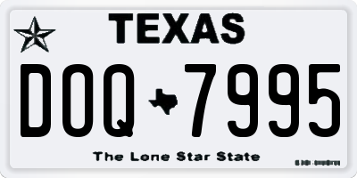 TX license plate DOQ7995