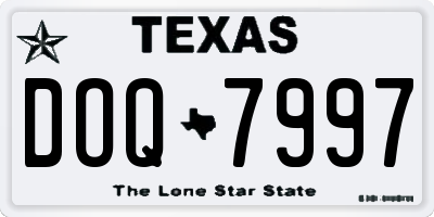 TX license plate DOQ7997
