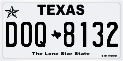TX license plate DOQ8132