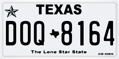 TX license plate DOQ8164