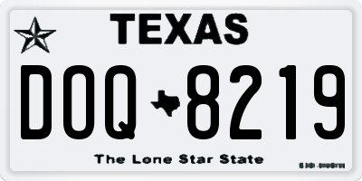 TX license plate DOQ8219