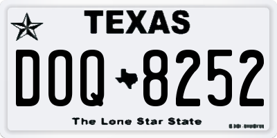 TX license plate DOQ8252