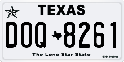 TX license plate DOQ8261