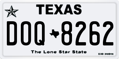 TX license plate DOQ8262