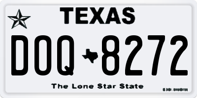 TX license plate DOQ8272