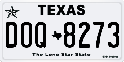 TX license plate DOQ8273