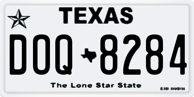 TX license plate DOQ8284