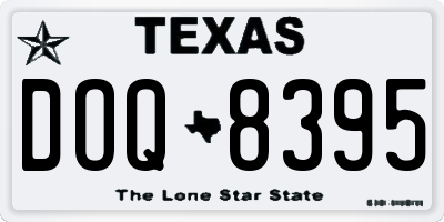 TX license plate DOQ8395