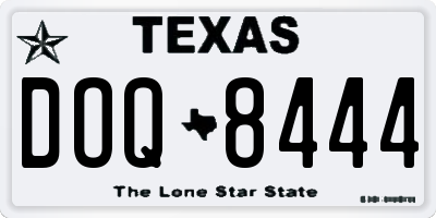 TX license plate DOQ8444