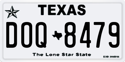TX license plate DOQ8479