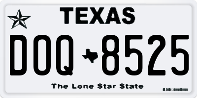 TX license plate DOQ8525