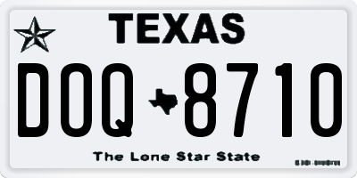 TX license plate DOQ8710