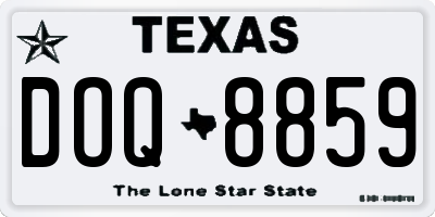 TX license plate DOQ8859