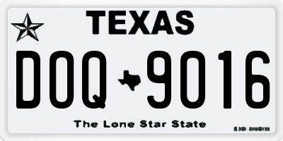 TX license plate DOQ9016