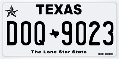 TX license plate DOQ9023