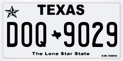 TX license plate DOQ9029