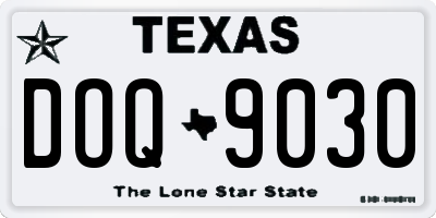 TX license plate DOQ9030