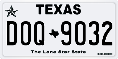 TX license plate DOQ9032