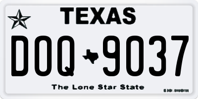 TX license plate DOQ9037