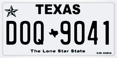 TX license plate DOQ9041