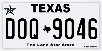 TX license plate DOQ9046
