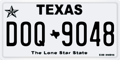 TX license plate DOQ9048