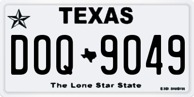 TX license plate DOQ9049