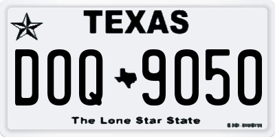 TX license plate DOQ9050