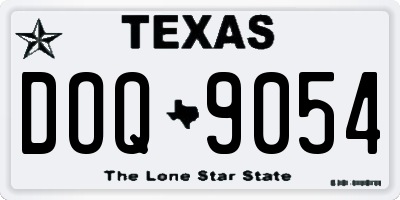 TX license plate DOQ9054