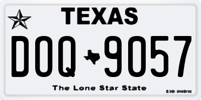 TX license plate DOQ9057
