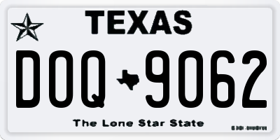 TX license plate DOQ9062