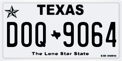TX license plate DOQ9064