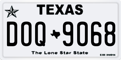 TX license plate DOQ9068