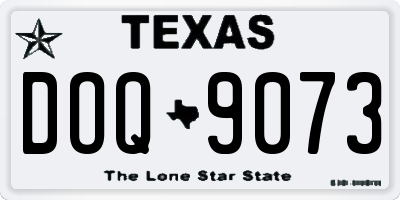 TX license plate DOQ9073