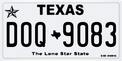 TX license plate DOQ9083