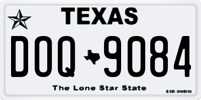 TX license plate DOQ9084