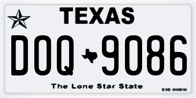 TX license plate DOQ9086